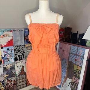 J. Crew Peach Frankie Bubble Mini Dress